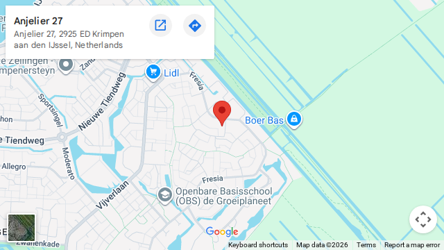 Locatie van Autorijschool Adios op de kaart: Anjelier 27 in Krimpen aan den IJssel